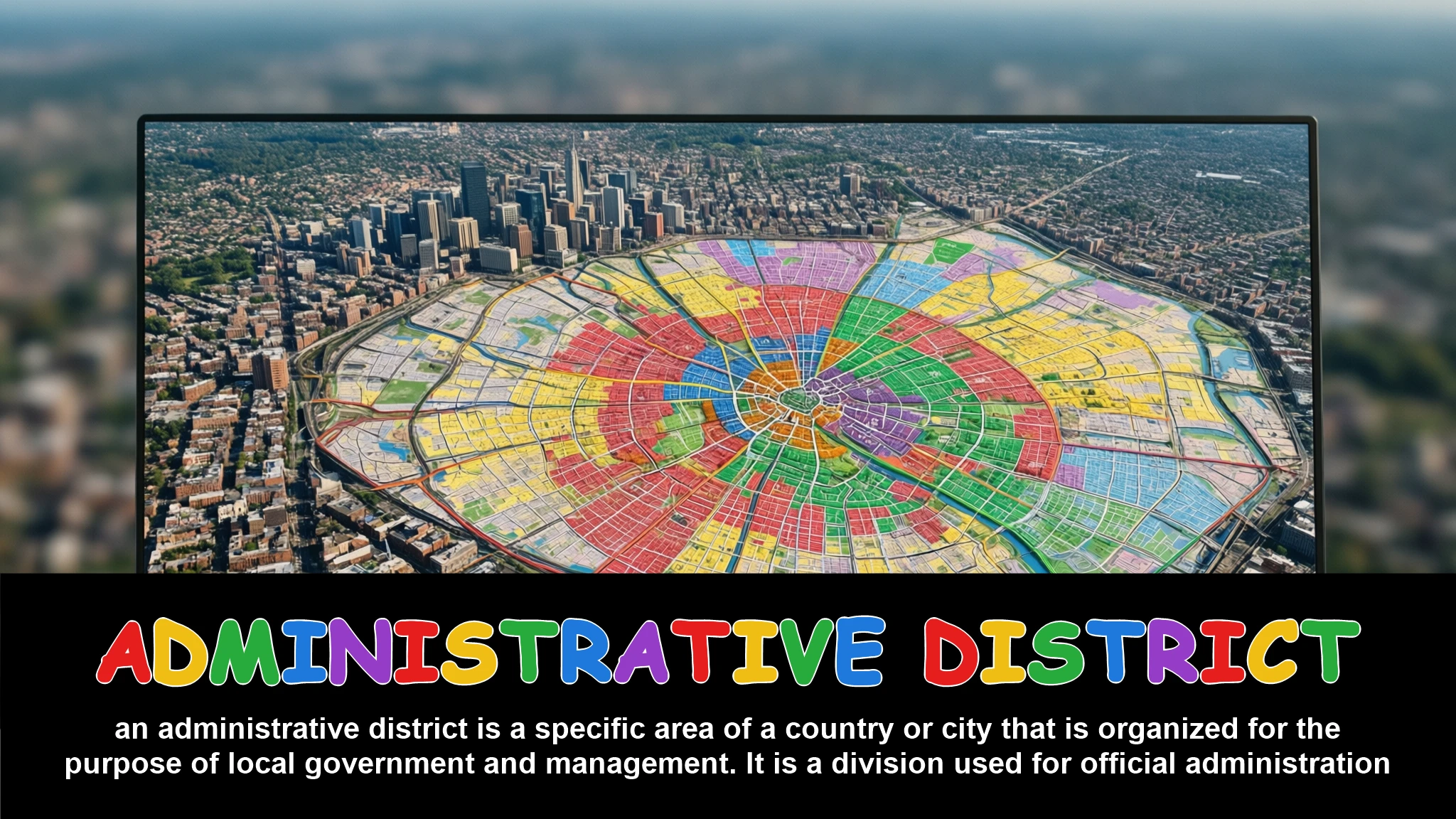 English Illustration for administrative district
